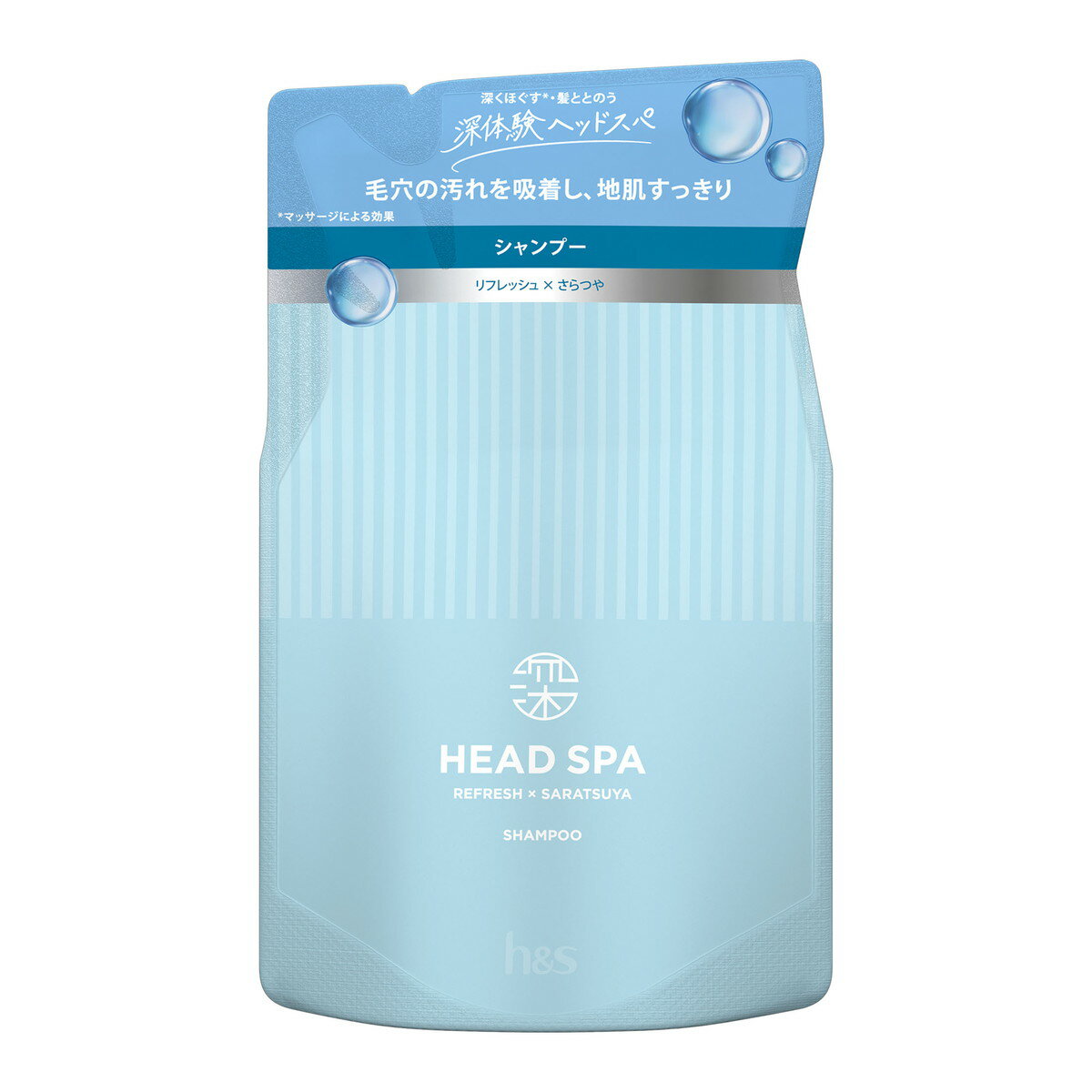 P&G h&s エイチアンドエス 深体験ヘッドスパ リフレッシュ×さらつや シャンプー つめかえ 350g