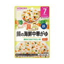 商品名：アサヒグループ食品 和光堂 具たっぷりグーグーキッチン 鯛の海鮮中華がゆ 80g 7か月頃から内容量：80gJANコード：4987244600769発売元、製造元、輸入元又は販売元：アサヒグループ食品原産国：日本商品番号：101-4987244600769商品説明7か月頃から食べやすくほぐした鯛とたっぷりの野菜を、魚介のうまみがきいたスープでコトコト炊き上げた、海鮮風味の中華がゆです。■原材料名野菜（にんじん、だいこん、キャベツ、ほうれんそう）、精白米（国産）、たいほぐし身、しょうゆ（小麦・大豆を含む）、ほたてエキス、ごま油、食塩、たいエキス、ちりめんエキス／増粘剤（加工でん粉）、クエン酸、ピロリン酸鉄■栄養成分表示：1袋80g当たりエネルギー：37kcal、たんぱく質：0.96g、脂質：0.37g、炭水化物：7.5g、食塩相当量：0.23g、鉄：1.5mg広告文責：アットライフ株式会社TEL 050-3196-1510 ※商品パッケージは変更の場合あり。メーカー欠品または完売の際、キャンセルをお願いすることがあります。ご了承ください。