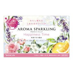 【送料込・まとめ買い×10個セット】バスクリン アロマスパークリング Happiness Time ハピネスタイム 30g×12包 入浴剤