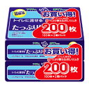 【送料込・まとめ買い×3個セット】日本製紙クレシア アクティ トイレに流せるたっぷり使える おしりふき 100枚×2個パック(4)