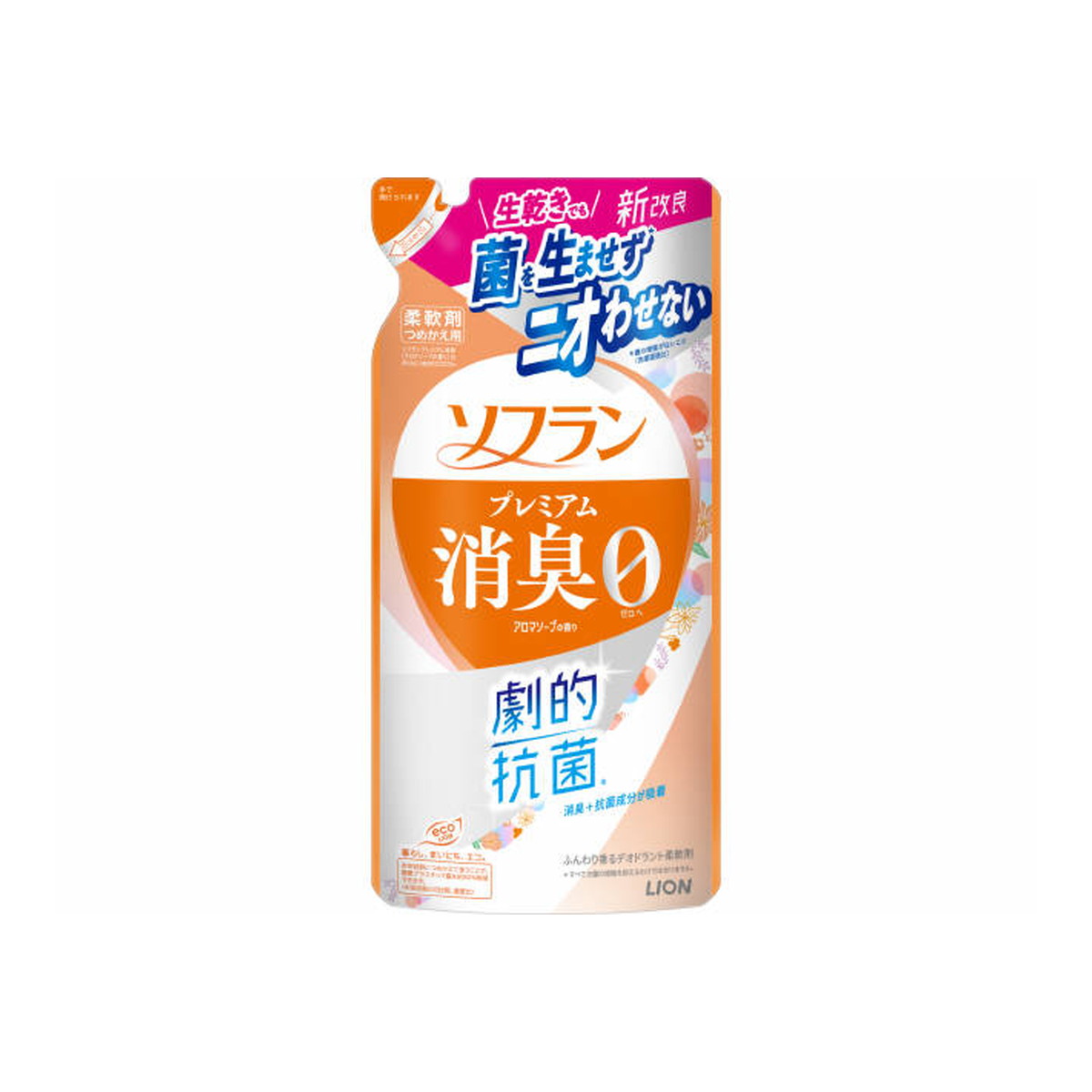 アロマソープ 【送料込・まとめ買い×20個セット】ライオン ソフラン プレミアム消臭 アロマソープの香り つめかえ用 380ml 柔軟剤