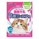 【夜の市★合算2千円超で送料無料対象】ドギーマンハヤシ キャティーマン ねこちゃんの 国産 牛乳 7歳からのシニア用 200mL