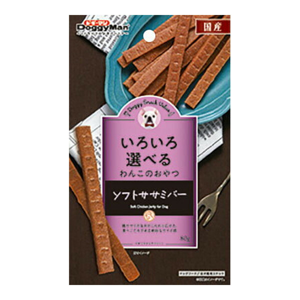 【送料込】 ドギーマン ドギースナックバリュー ソフトササミバー 80g ドッグフード 全犬種用スナック 1個