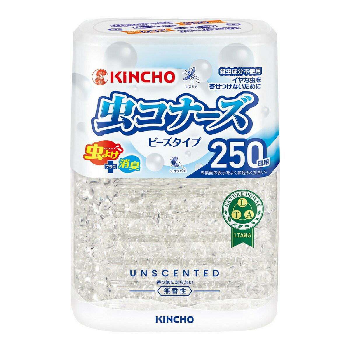 大日本除虫菊 キンチョー 虫コナーズ ビーズタイプ 250日 無香性 360g