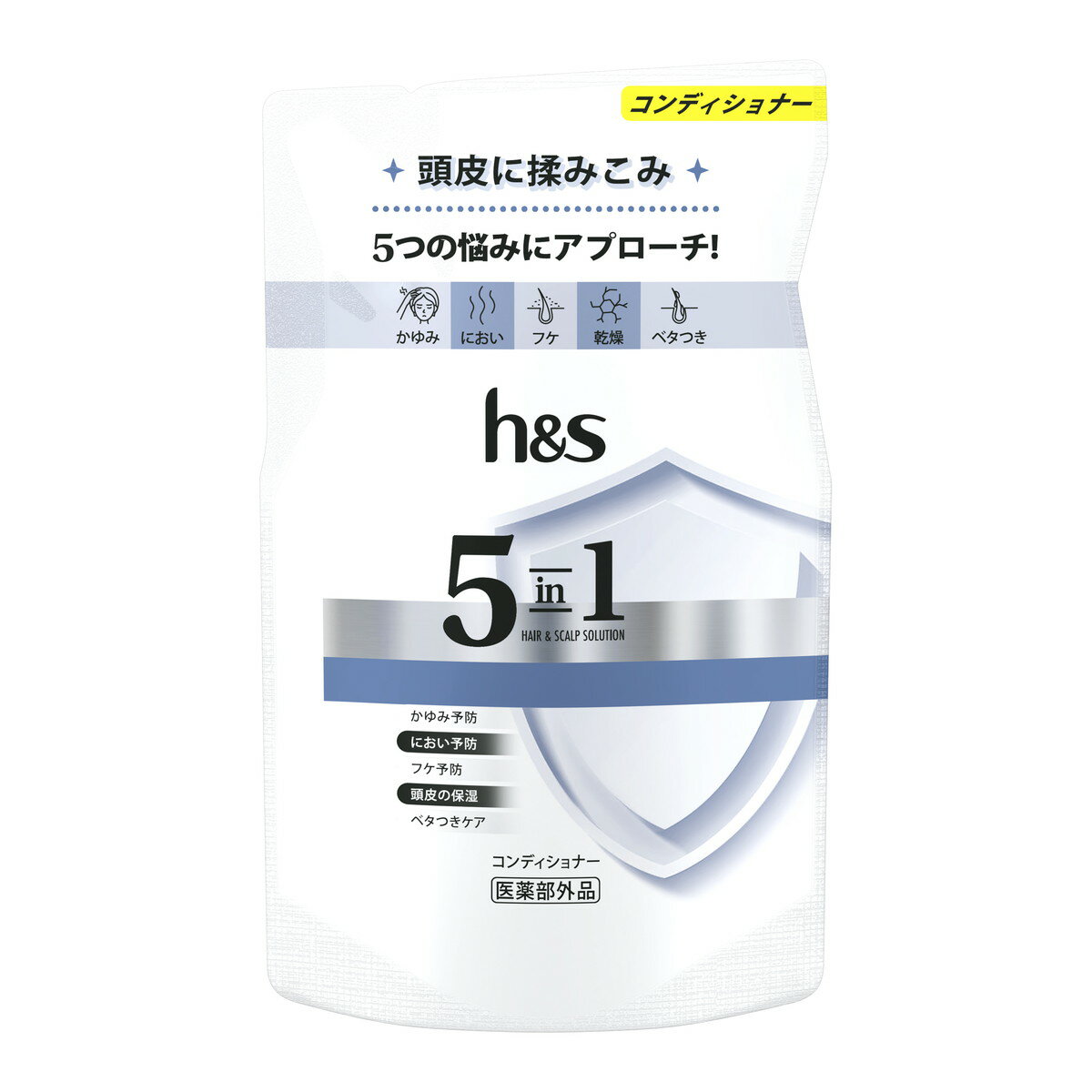 【送料込・まとめ買い×14個セット】P&G h&s エイチアンドエス 5in1 コンディショナー つめかえ 290g