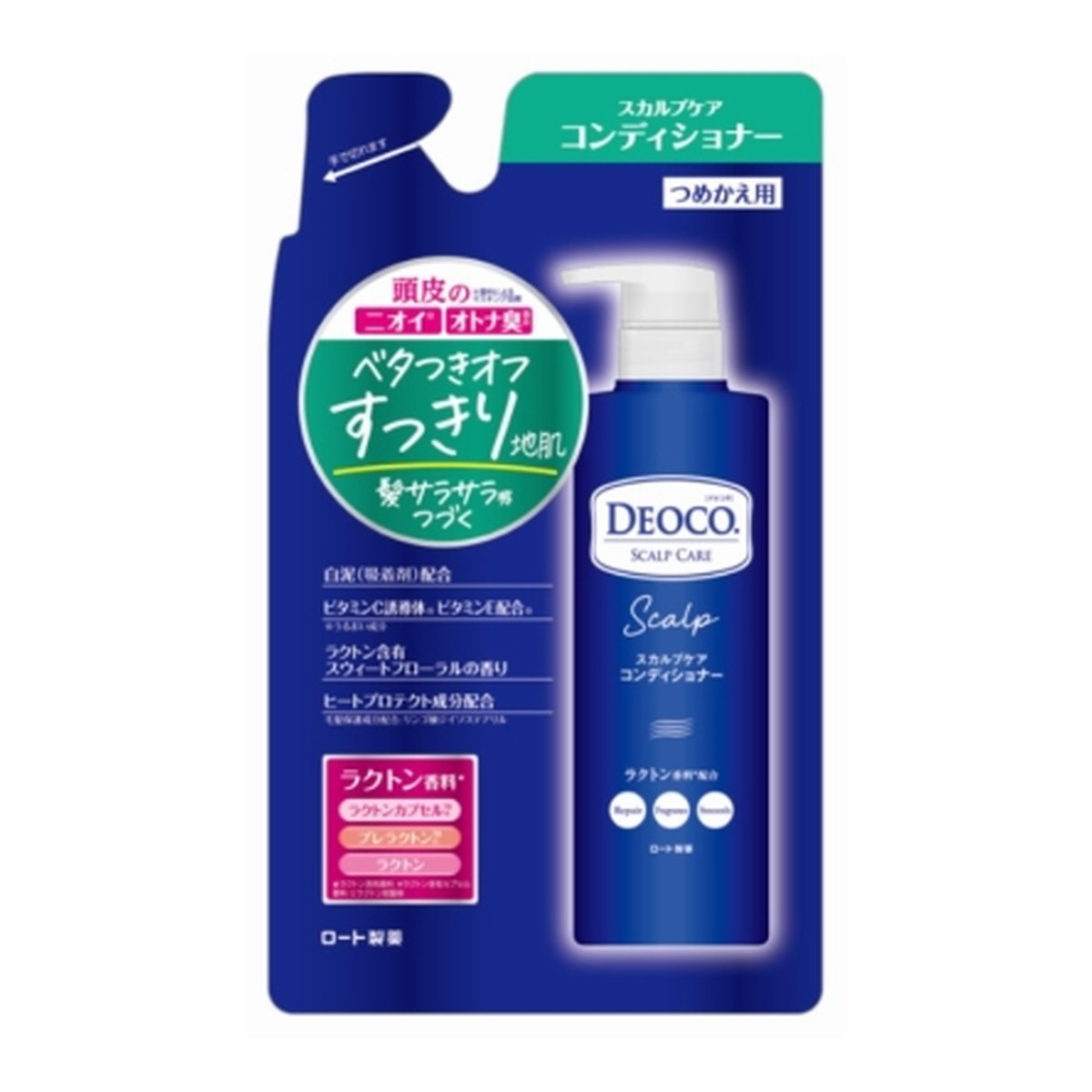 【令和・早い者勝ちセール】ロート製薬 デオコ スカルプケア コンディショナー つめかえ用 370g