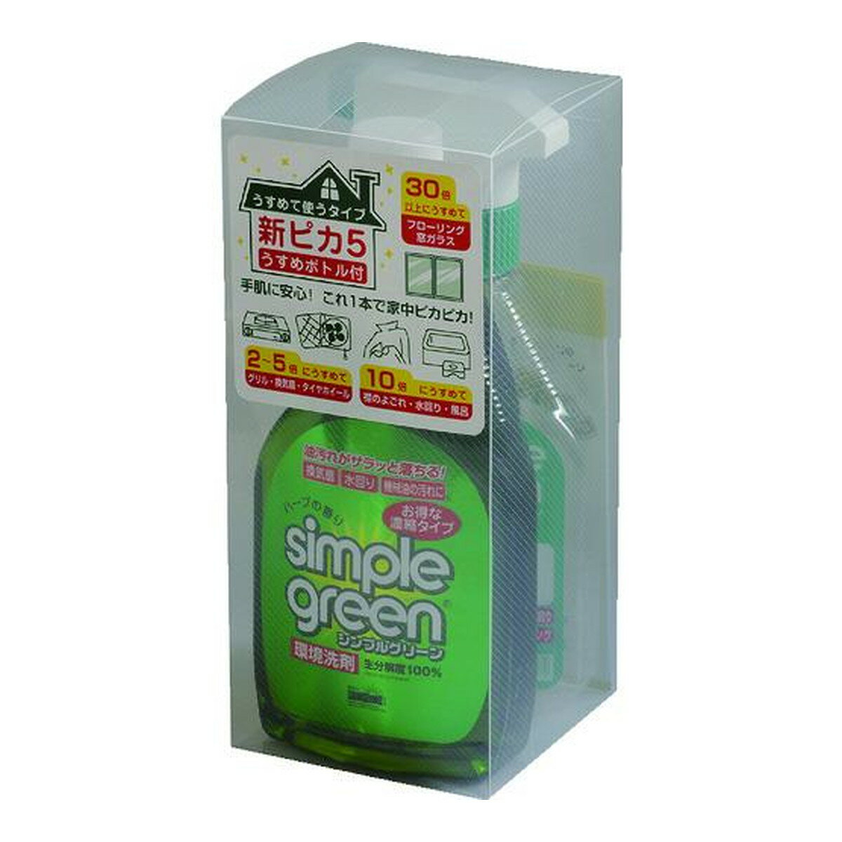 【送料込・まとめ買い×3個セット】ムラテックKDS シンプルグリーン 新ピカ5 環境洗剤 1セット