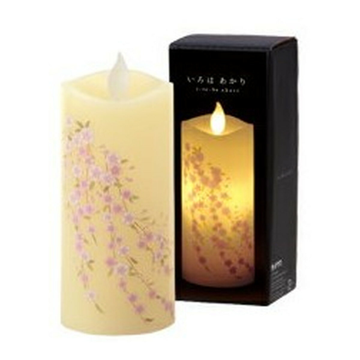 【送料込・まとめ買い×10個セット】カメヤマ いろはあかり S しだれ桜 LEDローソク