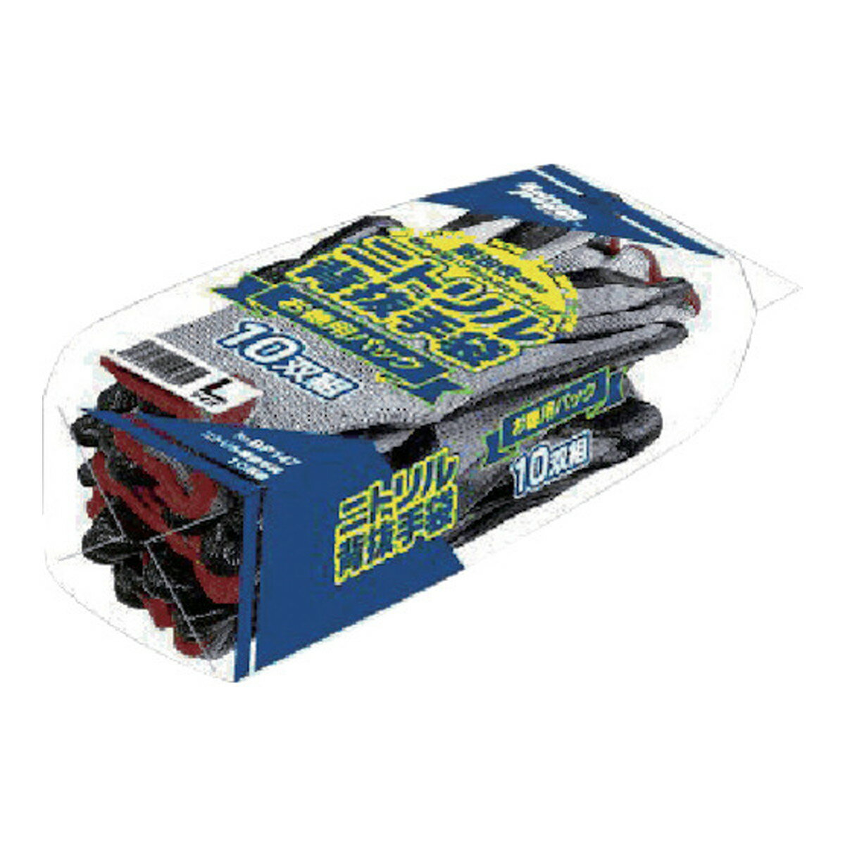 アトム ニトリル ゴム 背抜 手袋 10双組 Lサイズ