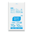 【送料込・まとめ買い×5個セット】ハウスホールドジャパン EH70 再生原料40%使用 ゴミ袋 70L 半透明 10枚入