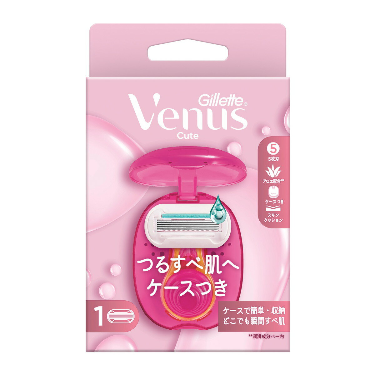 【送料込・まとめ買い×10個セット】P&G ジレット ヴィーナス うるおい肌ケース付きホルダー レディースかみそり