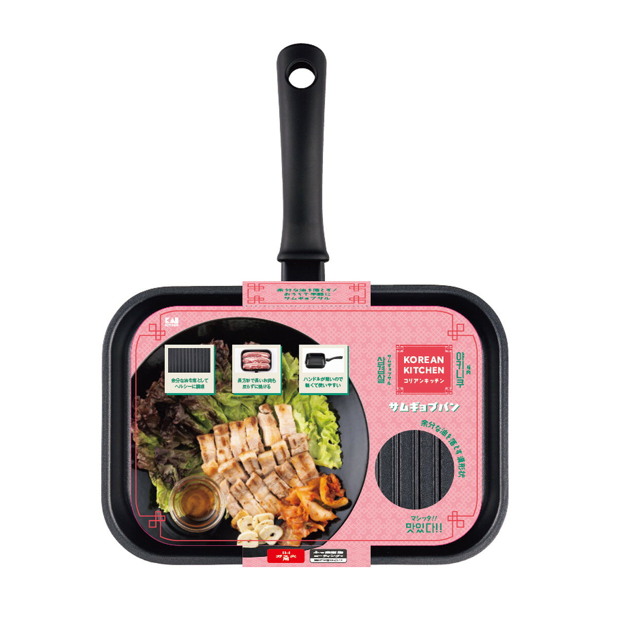商品名：DW5780 サムギョプパン 貝印 フライパン内容量：1個JANコード：4901601189247発売元、製造元、輸入元又は販売元：貝印原産国：中華人民共和国商品番号：101-*003-4901601189247商品説明自宅のコンロで簡単にサムギョプサルを作ることのできるフライパン。内面にある溝が油を落としてくれるので、ヘルシーにサムギョプサルが出来ます。広告文責：アットライフ株式会社TEL 050-3196-1510 ※商品パッケージは変更の場合あり。メーカー欠品または完売の際、キャンセルをお願いすることがあります。ご了承ください。
