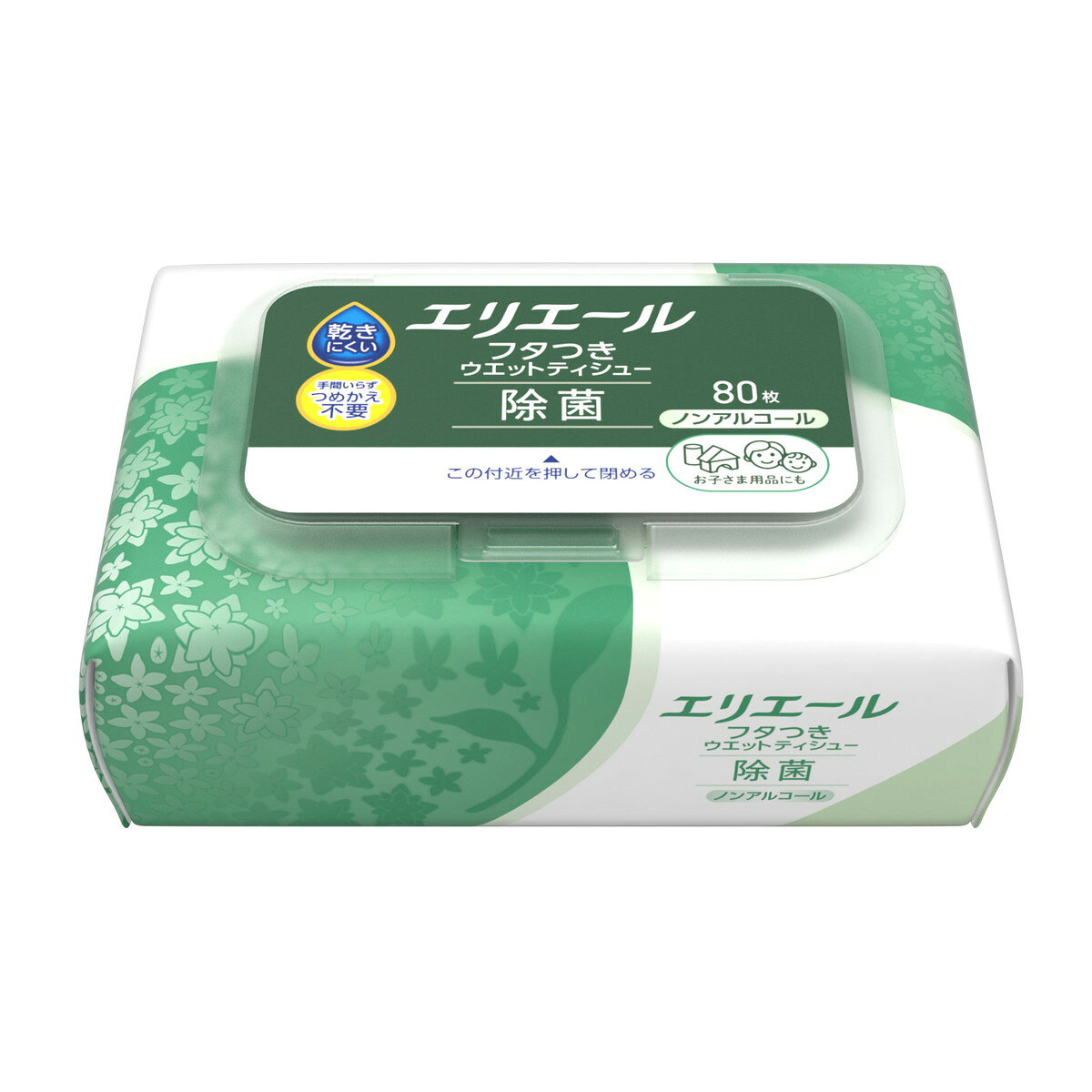 【送料込・まとめ買い×18個セット】エリエール フタつき ウエットティシュー 除菌 ...