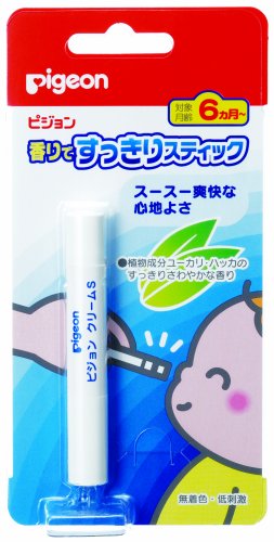 【5の倍数日・送料込・まとめ買い×5点セット】ピジョン 香りですっきりスティック 鼻用 6ヶ月から (鼻用メントールスティック)( 4902508150750 )※パッケージ変更の場合あり