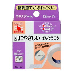 ニチバン 低刺激巻ばんそう膏 スキナゲート 12mm幅 7m巻き 1巻入り (4987167040659)