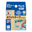 ニチバン 不織布ばんそうこう ホワイトテープ ベージュ 25mm幅 9m巻き 1巻 (4987167066437)