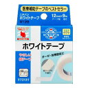 【送料込・まとめ買い×5点セット】ニチバン 不織布ばんそうこう ホワイトテープ 12mm幅 9m巻き 1巻 (4987167431211)