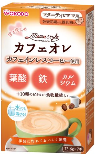 【送料込・まとめ買い×7点セット】和光堂 ママスタイル　カフェオレ　7本入り （カフェインレス）(4987..