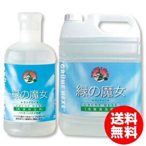 【送料込】緑の魔女 ランドリー 本体820mL ＋詰替え 5000mL のセット(4902875010916 4902875171013 )のサムネイル
