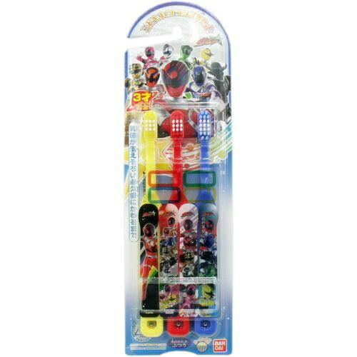 バンダイ こどもハブラシ3本セット　宇宙戦隊キュウレンジャー (4549660115656)