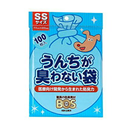 【送料込・まとめ買い×030】クリロン化成　BOS ボス　 　うんちが臭わない袋 ペット用 SSサイズ 100枚入り ×030点セット（4560224462184）