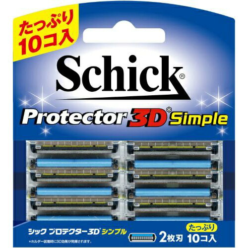 【送料無料・まとめ買い×3】シック プロテクター3Dシンプル替刃 ×3点セット（4903601607196）