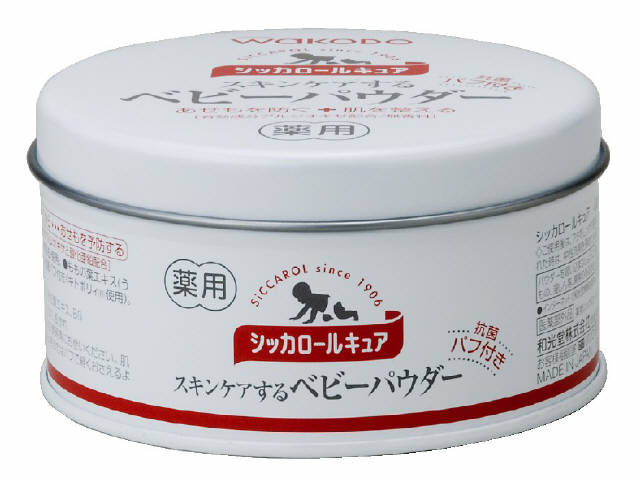 【48個で送料込】和光堂 シッカロールキュア 140g 敏感肌用パフ付き 医薬部外品×48点セット ( 4987244145055 )