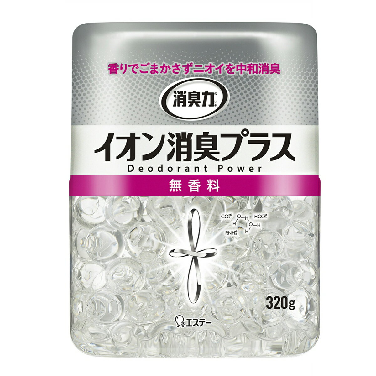 【令和・早い者勝ちセール】エステー 消臭力クリアビーズ　イオン消臭プラス　本体　無香料 320g (4901070126682)