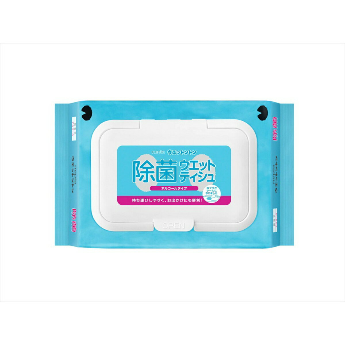 【送料込】王子ネピア ウェットントン 除菌アルコールタイプ 無香料 50枚×24点セット ( 4901121696713 )