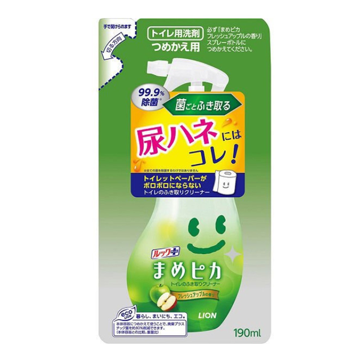 〔 期間限定特価 〕 ライオン ルック まめピカ トイレクリーナー つめかえ用 190ml 4903301118336 【AL2405-lion】