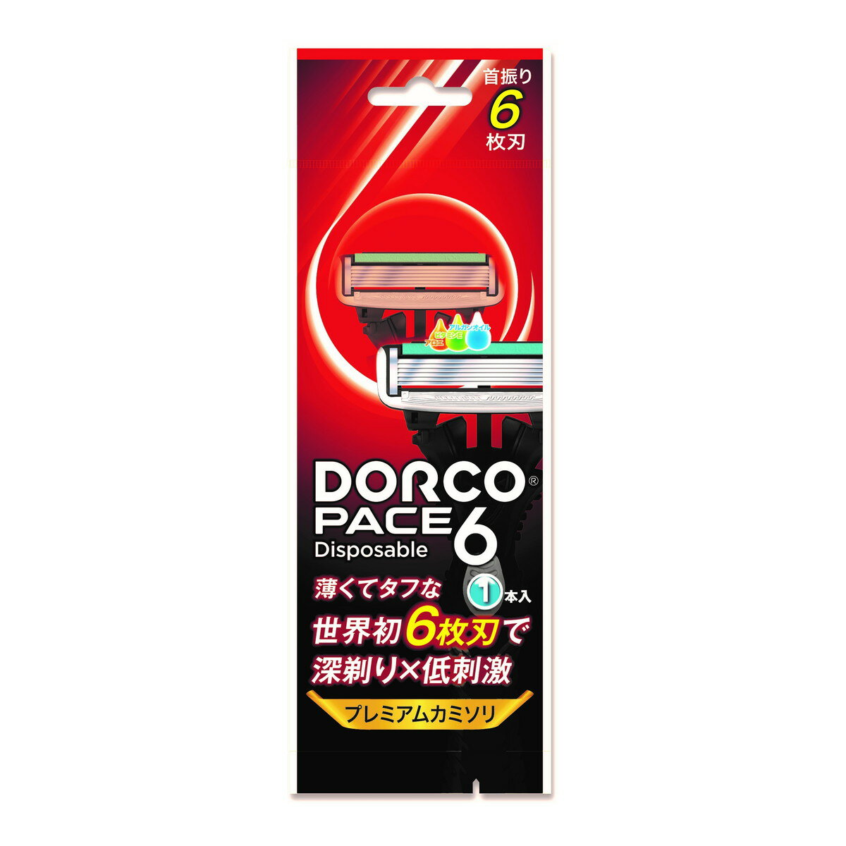 【配送おまかせ・送料込】ドルコ ペース6 ディスポ 1本入 (6枚刃 使い捨てカミソリ) (4562351980272) 1個