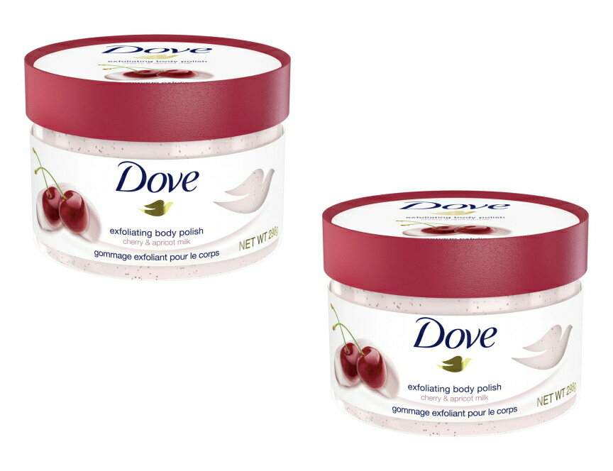 【送料込・まとめ買い×2】ユニリーバ Dove ダヴ クリーミー スクラブ チェリー&アプリコットミルク 298g 本体×2点セット(4902111777498...
