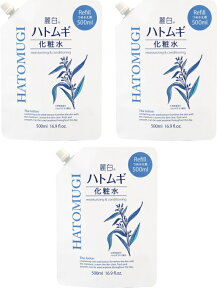 【送料込・まとめ買い×3】麗白　ハトムギ化粧水　詰替　500ml×3点セット ( 弱酸性・無着色・無鉱物油　つめかえ用 ) ( 4513574025899 )