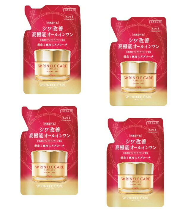 【送料込・まとめ買い×4】コーセー グレイスワン リンクルケア モイストジェルクリーム つめかえ シ ...