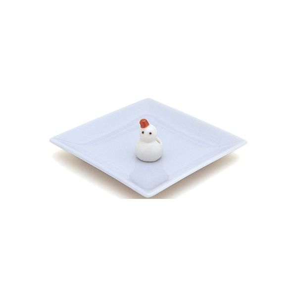 【送料込・まとめ買い×8点セット】日本香堂 陶器香皿&雪ダルマ香立(4902125975316)