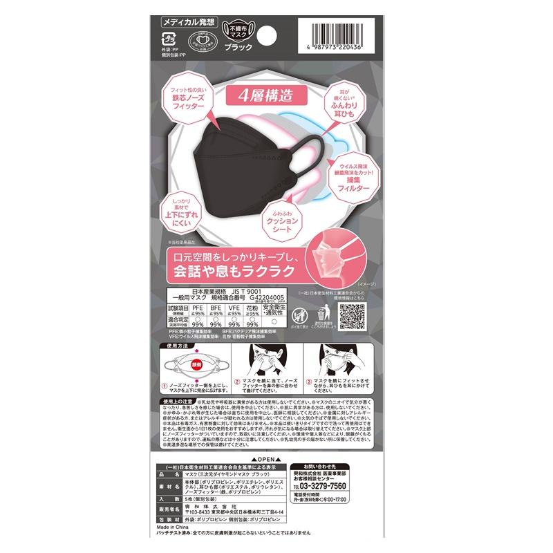 興和 三次元 ダイヤモンド マスク 5枚入 フ...の紹介画像2