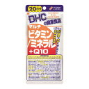 区分：栄養機能食品　 「DHC マルチビタミン/ミネラル+Q10 20日分 100粒」は、ナイアシン、パントテン酸、ビオチン、β-カロテン、ビタミンB1、ビタミンB2、ビタミンB6、ビタミンB12、ビタミンC、ビタミンD、ビタミンE、カルシウム、鉄、亜鉛、銅、マグネシウムの栄養機能食品です。コエンザイムQ10と12種類のビタミン、10種類のミネラルの計23種類の成分が一度に摂取できます。栄養機能食品。(栄養機能食品：ナイアシン、パントテン酸、ビオチン、β-カロテン、ビタミンB1、ビタミンB2、ビタミンB6、ビタミンB12、ビタミンC、ビタミンD、ビタミンE、カルシウム、鉄、亜鉛、銅、マグネシウム)●10種類のビタミン、10種類のミネラル、コエンザイムQ10が一度にまとめて摂れる！栄養機能ナイアシンは、皮膚や粘膜の健康維持を助ける栄養素です。パントテン酸は、皮膚や粘膜の健康維持を助ける栄養素です。ビオチンは、皮膚や粘膜の健康維持を助ける栄養素です。β-カロテンは、夜間の視力の維持を助けるとともに、皮膚や粘膜の健康維持を助ける栄養素です。ビタミンB1は、炭水化物からのエネルギー産生と皮膚や粘膜の健康維持を助ける栄養素です。ビタミンB2は、皮膚や粘膜の健康維持を助ける栄養素です。ビタミンB6は、たんぱく質からのエネルギー産生と皮膚や粘膜の健康維持を助ける栄養素です。ビタミンB12は、赤血球の形成を助ける栄養素です。ビタミンCは、皮膚や粘膜の健康維持を助けるとともに、抗酸化作用を持つ栄養素です。ビタミンDは、腸管でのカルシウムの吸収を促進し、骨の形成を助ける栄養素です。ビタミンEは、抗酸化作用により、体内の脂質を酸化から守り、細胞の健康維持を助ける栄養素です。カルシウムは、骨や歯の形成に必要な栄養素です。鉄は、赤血球を作るのに必要な栄養素です。亜鉛は、味覚を正常に保つ、皮膚や粘膜の健康維持を助ける、たんぱく質・核酸の代謝に関与して健康維持に役立つ栄養素です。銅は、赤血球の形成を助け、多くの体内酵素の正常な働きと骨の形成を助ける栄養素です。マグネシウムは、骨や歯の形成に必要で、多くの体内酵素の正常な働きとエネルギー産生を助けるとともに、血液循環を正常に保つのに必要な栄養素です。お召し上がり方1日5粒を目安にお召し上がりください。水またはぬるま湯でお召し上がりください。ご注意●本品は、多量摂取により疾病が治癒したり、より健康が増進するものではありません。●亜鉛の摂りすぎは、銅の吸収を阻害するおそれがありますので、過剰摂取にならないよう注意してください。多量に摂取すると軟便(下痢)になることがあります。●一日の摂取目安量を守ってください。●乳幼児・小児は本品の摂取を避けてください。●本品は特定保健用食品と異なり、消費庁長官による個別審査を受けたものではありません。●お身体に異常を感じた場合は、飲用を中止してください。●原材料をご確認の上、食品アレルギーのある方はお召し上がりにならないでください。●薬を服用中あるいは通院中の方、妊娠中の方は、お医者様にご相談の上、お召し上がりください。●食生活は、主食、主菜、副菜を基本に、食事のバランスを。保存方法●直射日光、高温多湿な場所をさけて保管してください。●お子様の手の届かないところで保管してください。●開封後はしっかり開封口を閉め、なるべく早くお召し上がりください。お問い合わせ先株式会社ディーエイチシー健康食品相談室：0120-575-3689：00-20：00(日、祝日を除く)ゼラチンについて●ゼラチン：牛の骨または皮切由来ブランド：DHC サプリメント健康食品　&gt;　ビタミン類　&gt;　マルチビタミン　&gt;　マルチビタミン+マルチミネラル　&gt;　DHC マルチビタミン/ミネラル+Q10 20日分 100粒原産国：日本発売元、製造元、輸入元又は販売元：ディーエイチシー(DHC)内容量：39.8g(1粒重量398mg(1粒内容量335mg)*100粒)約20日分1日量(目安)：5粒JANコード：　4511413403075 1cs：30広告文責：アットライフ株式会社TEL 050-3196-1510※商品パッケージは変更の場合あり。メーカー欠品または完売の際、キャンセルをお願いすることがあります。ご了承ください。⇒DHCサプリメント　フォースコリーダイエット特集