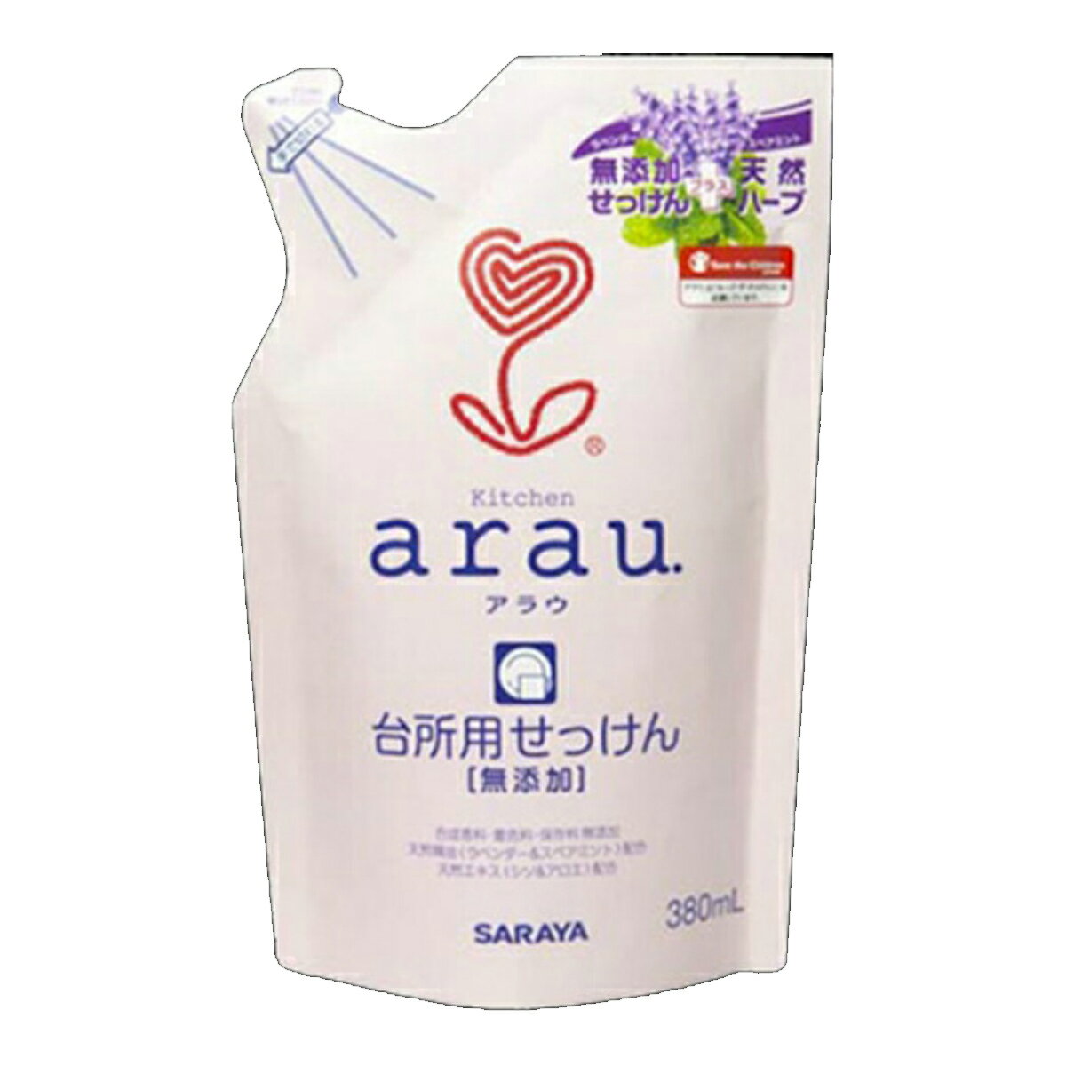 【送料込】【サラヤ】【アラウ】アラウ．　台所用せっけん詰替用　380mL×24点セット　まとめ買い特価！ケース販売 ( 4973512320347 )