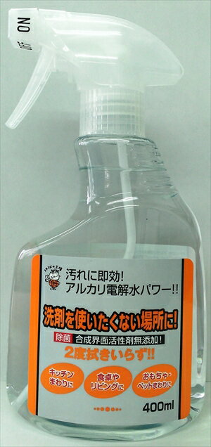 【令和・早い者勝ちセール】【服部製紙】地球の王様NSA−1アルカリ電解水スプレー本体 400ML ( 4976861004326 )