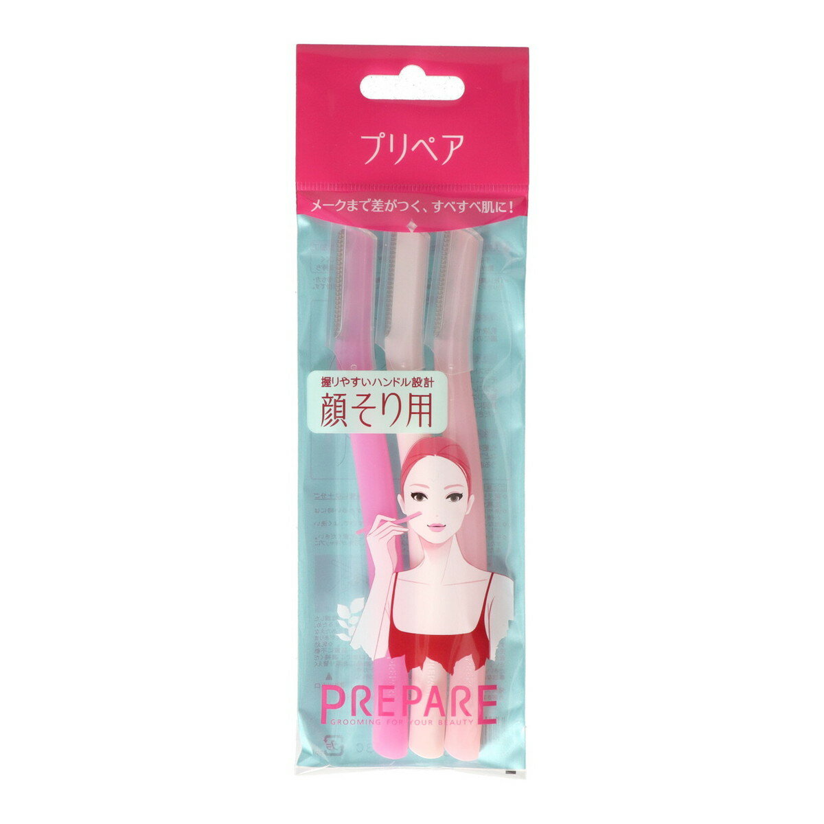 【送料込・まとめ買い×6点セット】ファイントゥデイ プリペア 顔そり用L 3本入 ( 眉、産毛用シェーバー カミソリ ) ( 4901872835317 )