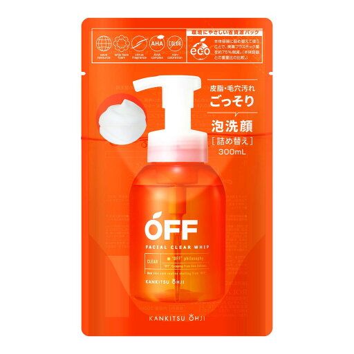 【送料込・まとめ買い×36点セット】コスメテックスローランド 柑橘王子 OFF フェイシャル クリア ホイップ SP レフィル 詰替 300ml 【送料込・まとめ買い×36点セット】コスメテックスローランド 柑橘王子 OFF フェイシャル クリア ホイップ SP レフィル 詰替 300ml