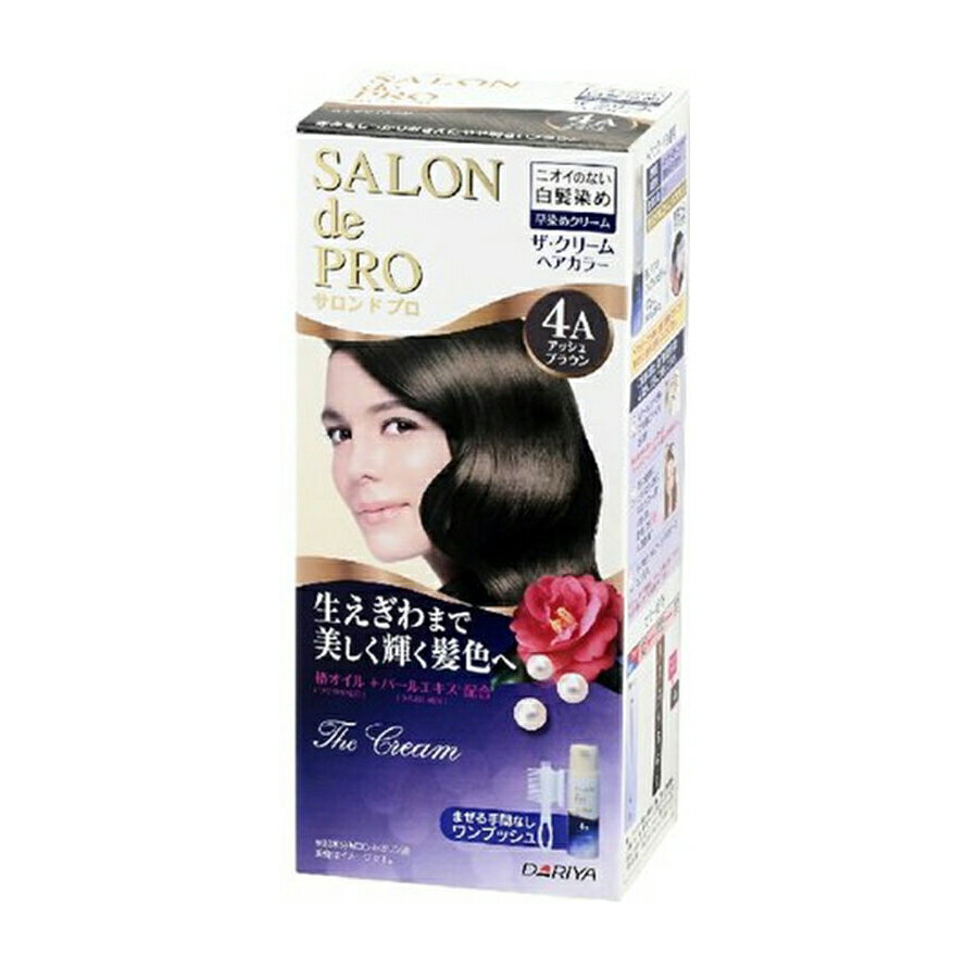 【送料込・まとめ買い×7点セット】【ダリヤ】サロンドプロ　ザ・クリームヘアカラー ( 白髪用 ) 4Aアッシュブラウン ( 4904651181834 )