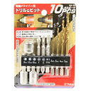 【送料込・まとめ買い×72点セット】E-Value ドリル&ビットセット BS-3N 10PCS