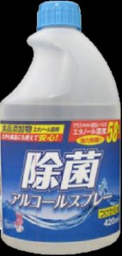 【夜の市★合算2千円超で送料無料対象】友和　ティポス 除菌アルコール 付替 420ml ( エタノール58％　除菌スプレー　詰め替え用 ) ( 4516825004360 ) 2