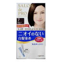 区分：医薬部外品「サロンドプロ 無香料ヘアカラー 早染めクリーム 7(深いダークブラウン)」は、ツンとするニオイのない成分だけで作った白髪染め早染めタイプ(クリーム)です。目や鼻にツンとくる嫌なニオイがなく、お部屋にニオイがこもりません*。椿オイル・ローヤルゼリーエキス・高分子シルクプロテイン・植物性プロテイン(ダイズたん白加水分解物)配合。つるつるの質感に導きます。また、染料を効率よく髪の内側まで浸透するのでしっかりキレイに染め上げます。生え際・分け目もしっかり塗れる、コームブラシつき。深いダークブラウン。医薬部外品。*頭皮や肌に混合クリームがついた場合、反応臭がすることがあります。　ヘアケア　>　白髪染め　>　白髪染め 早染めタイプ　>　広告文責：アットライフ株式会社TEL 050-3196-1510※商品パッケージは変更の場合あり。メーカー欠品または完売の際、キャンセルをお願いすることがあります。ご了承ください。