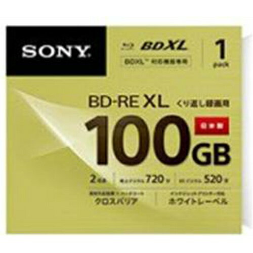 【週末限定SALE！10/26〜】 ソニー 録画用100GB 3層 2倍速 BD-RE XL書換え型 ブルーレイディスク 1枚入り BNE3VCPJ2 ( 4548736007727 )