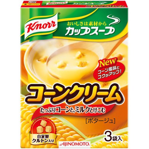 【決算処分セール】クノール カップスープ コーンクリーム 3袋入 ( インスタント商品 )( 4901001135714 )※無くなり次第終了のサムネイル