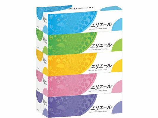 【送料込 まとめ買い×2点セット】大王製紙 エリエール ティシュー 180組 ( 360枚 ) ×5箱パック ( ティッシュペーパー ボックス ) ( 4902011713619 )