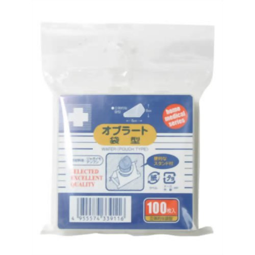 【送料無料・まとめ買い×3個セット】日進医療器 エルモ オブラート 袋型 100枚入