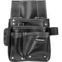 【送料込】藤原産業 SK11 カーボンレザー釘袋 ホルダー付 SK-CLK-H ブラック(1コ入)